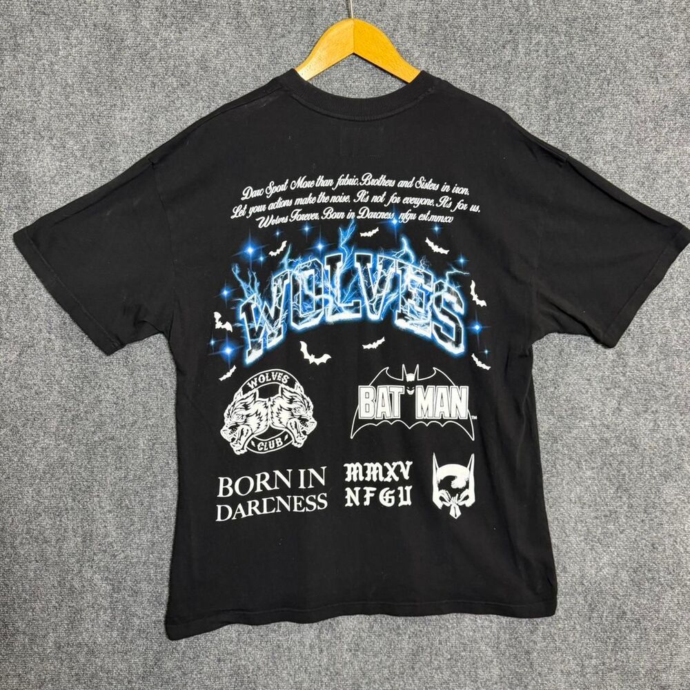 Darc Sport x Batman Wolves Club Born in Darkness Graphic Logo Tee Black Size L